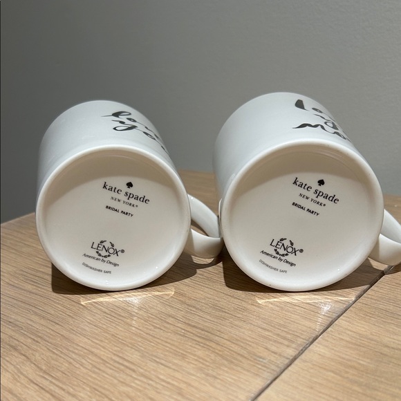 kate spade Love You Love You More White Ceramic Mugs - Set of 2 - Picture 2 of 3